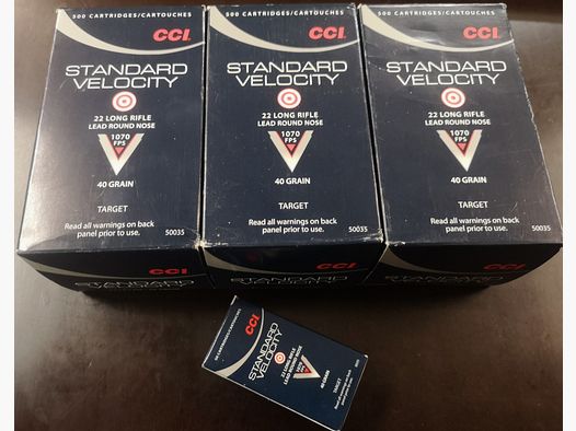 .22lfb / .22lr 1500Stk. CCI Standard velocity 40gr. 1070fps 