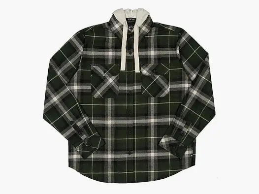 Flanel STOCKADE, groen/zwart