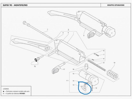 BENELLI Auszieher für alle Rechts-Semi-Automaten - 034A