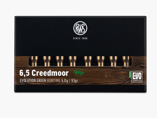 RWS 2411682 Büchsenpatronen 6,5 Creedmoor Evo Green 6,0g 93grs.