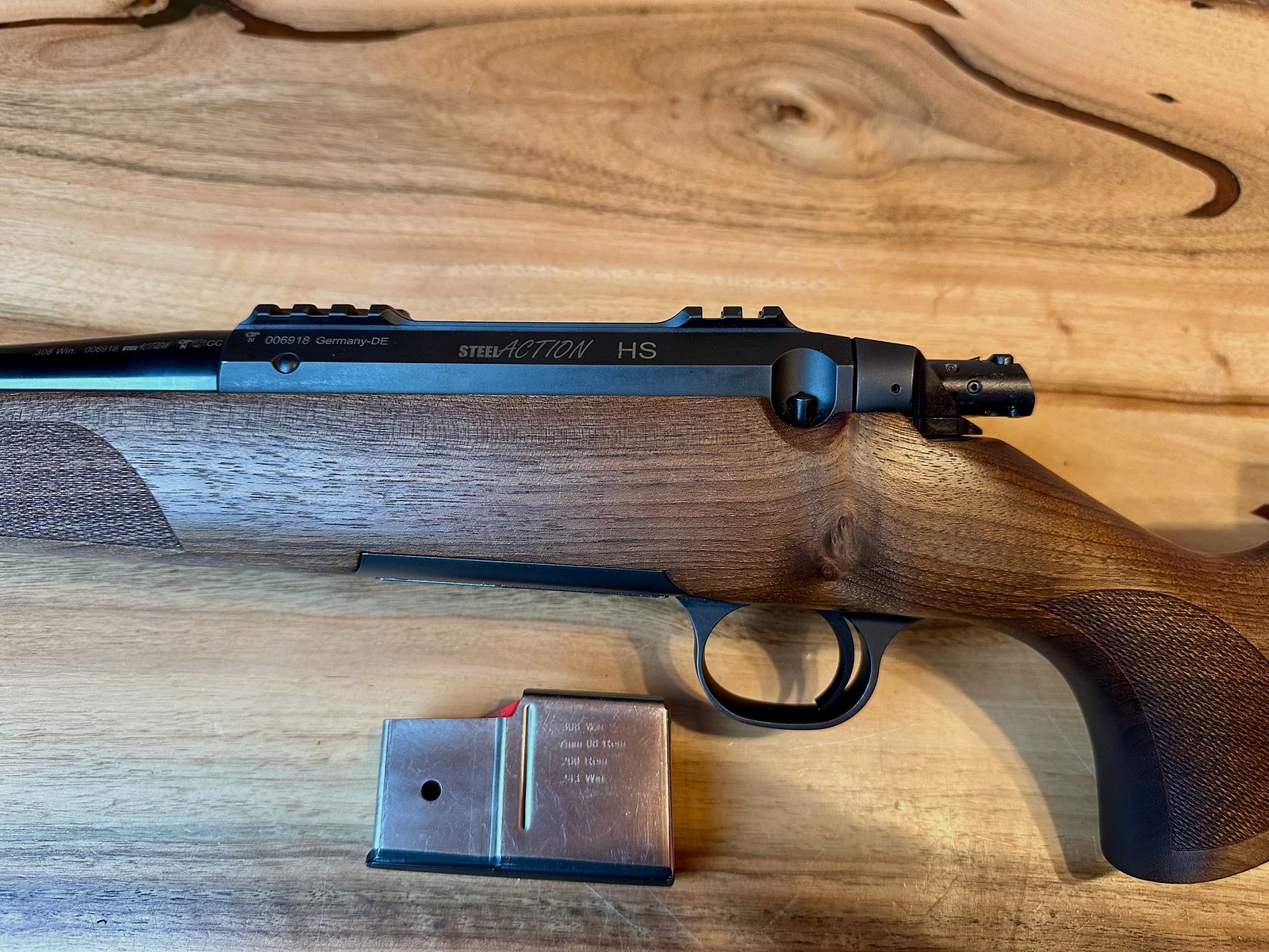 Azione in acciaio HS .308 canna 45 cm