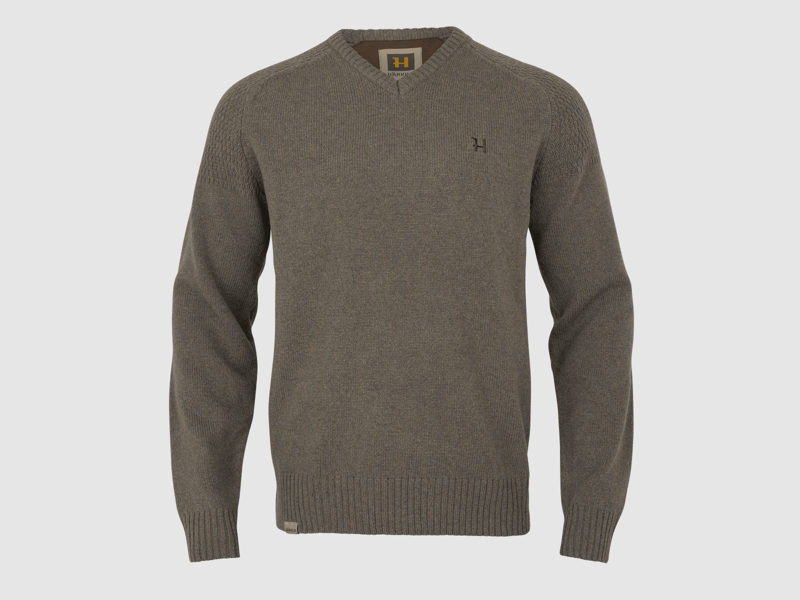Härkila Vincent Merino V-Neck Sweter Mężczyźni Ciemny Piasek XL