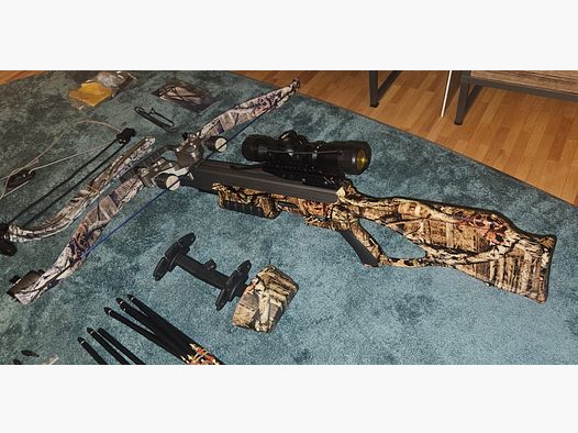 Excalibur Matrix 330 Armbrust + viel Zubehör (Ersatzwurfarme, Tasche, ZF) – sehr guter Zustand