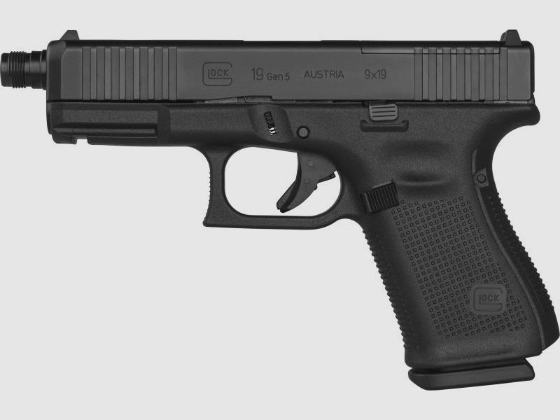 Glock pistol G19 Gen5 FS 9 mm Luger 4" / 10.2 cm M13.5x1 left, Compact