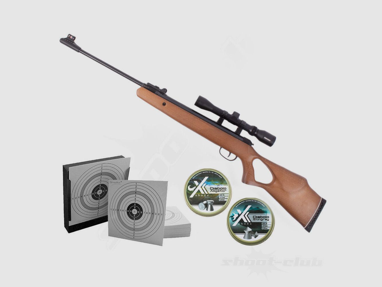 Fucile ad aria Diana DIANA two fifty 250 4,5 mm Set di trappole per diabolos, immagine 1 di 5