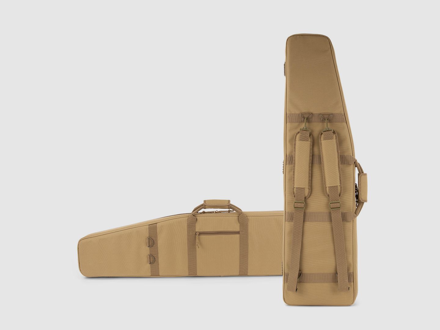 Winter Waffentasche W4 110 cm – wasserabweisend, abschließbar, abnehmbare Rucksackgurte (Dune)