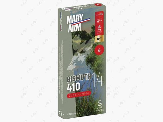Boite de 10 cartouches zones humides MARY ARM BISMUTH 410 Calibre 410/76