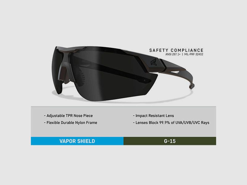 Sonnenbrille PHANTOM RESQUE, Black Frame, G-15 Vapor Shield Lens (PR17VS), Bild 4 von 6