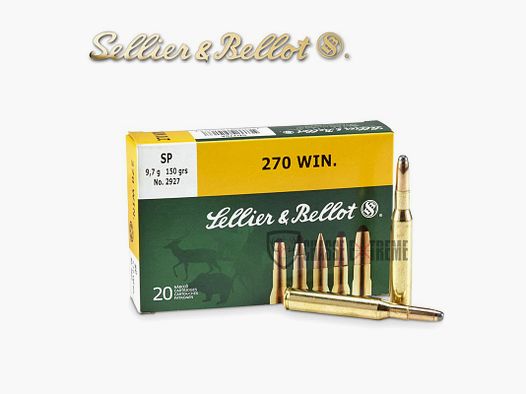 20 cartucce S&B cal.270 Win 150gr SP