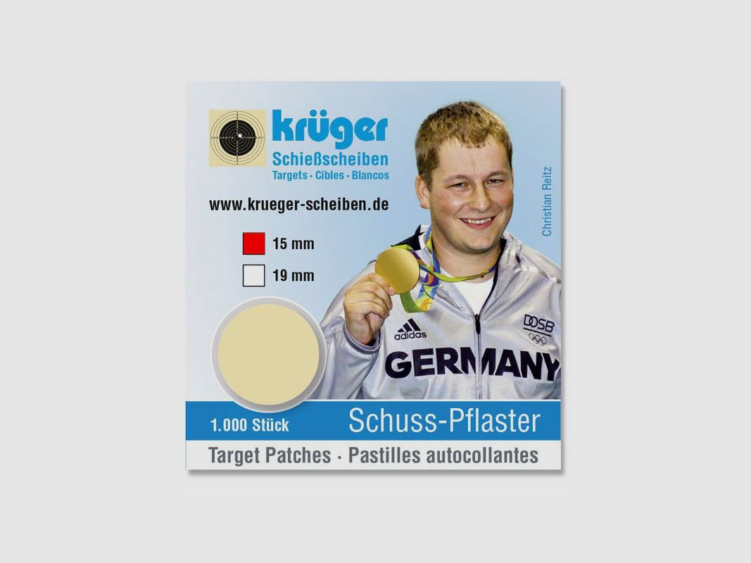 Schussflicken 15 mm Chamois