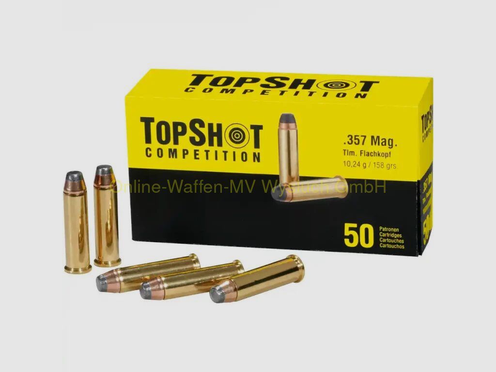 "Topshot" .357Mag -Tlm. Flachkopf- 158gr - 50St.