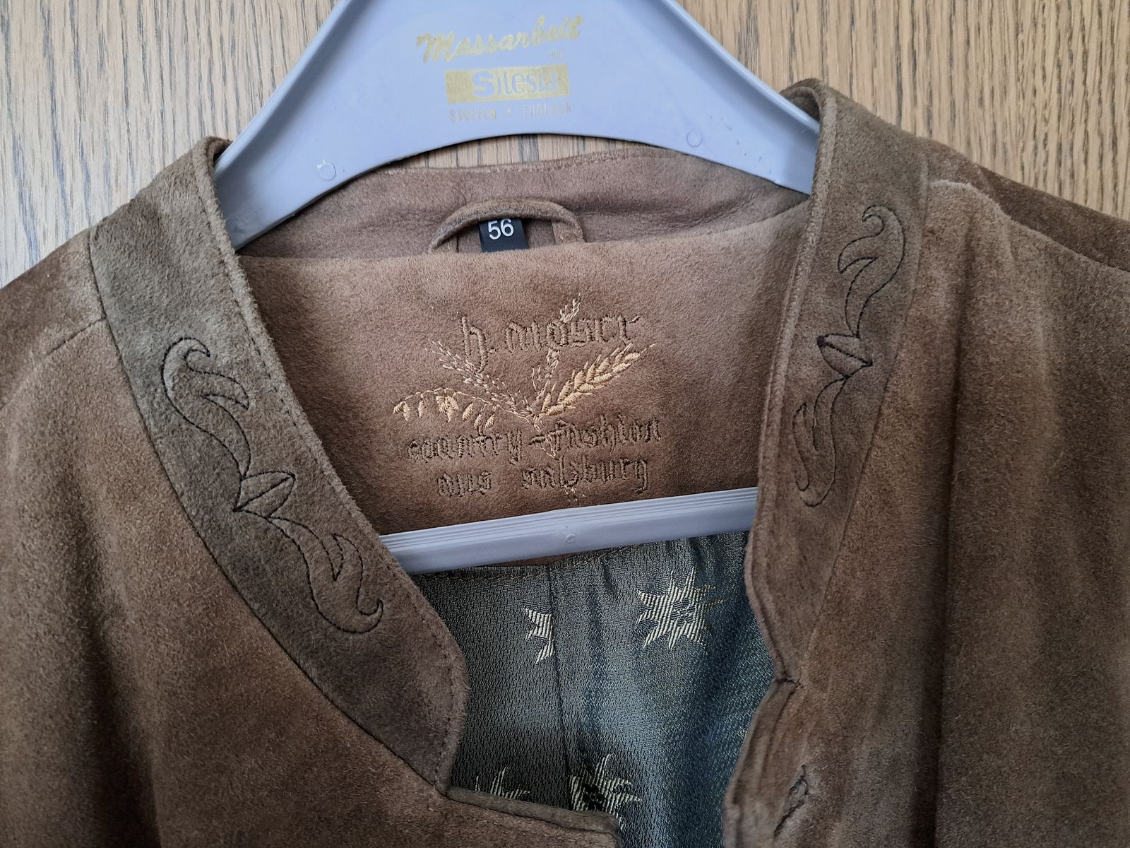 Veste traditionnelle de h. moser (cuir véritable) taille 56