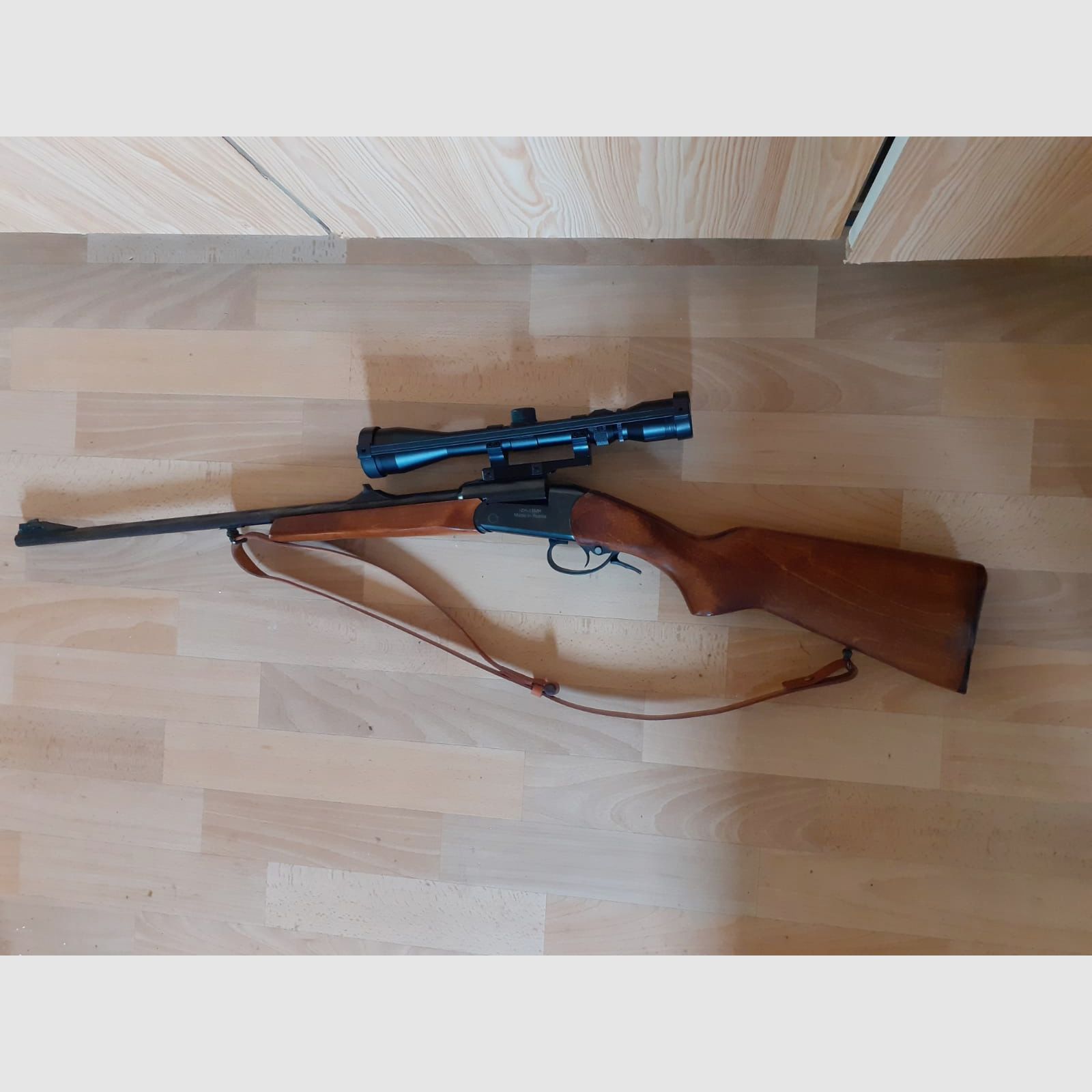 Langwaffe Baikal Kipplaufbüchse 222 Rem. mit Zielfernrohr 3-9x40