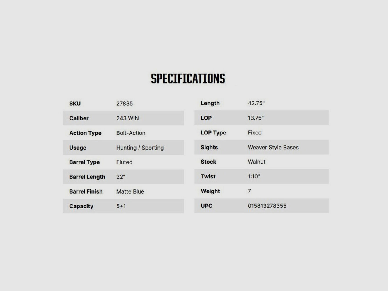 Mossberg Patriot Walnut 22" (22 cale) .243Win