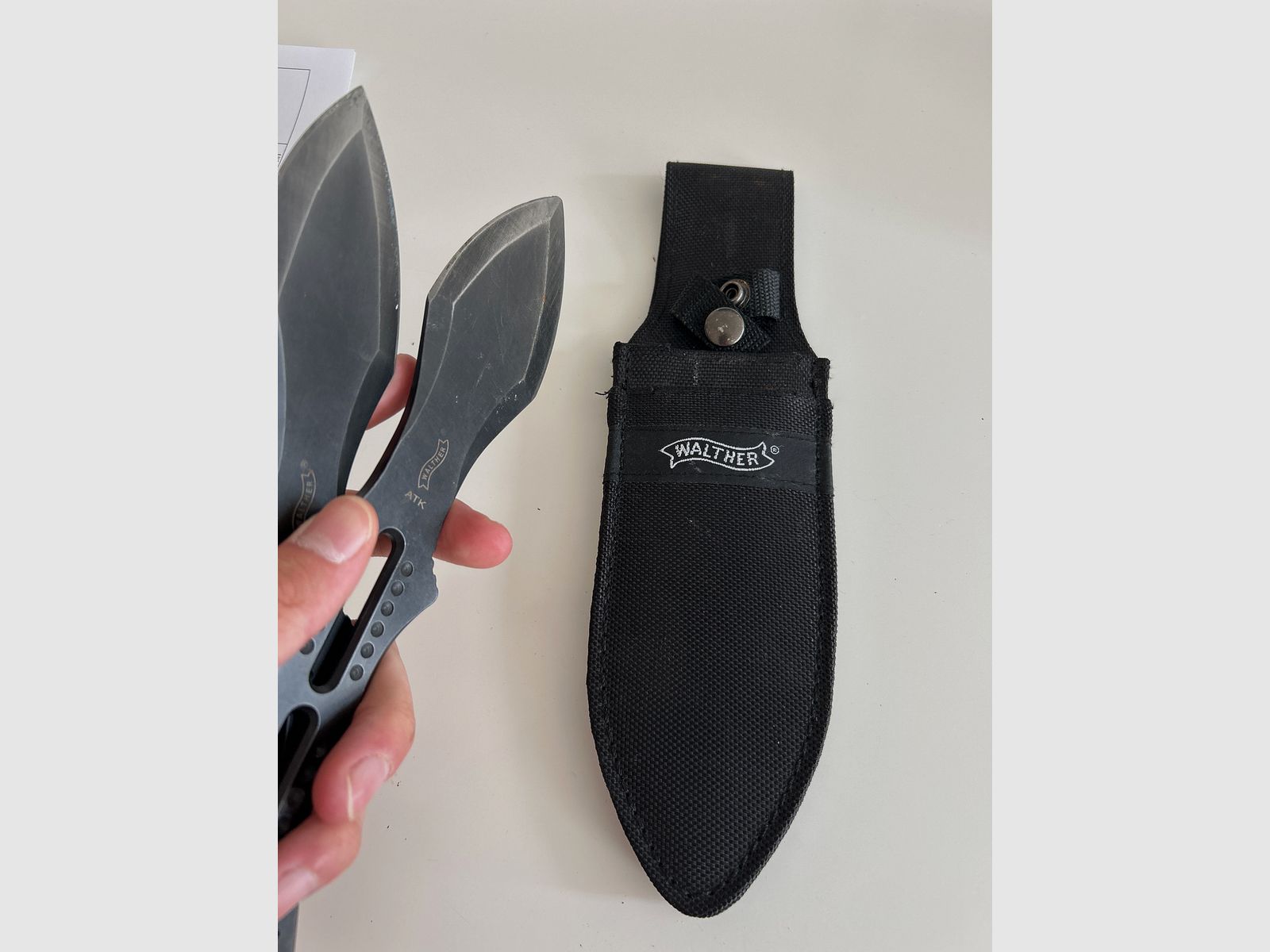 WALTHER WURFMESSER 2x mit OVP und Holster