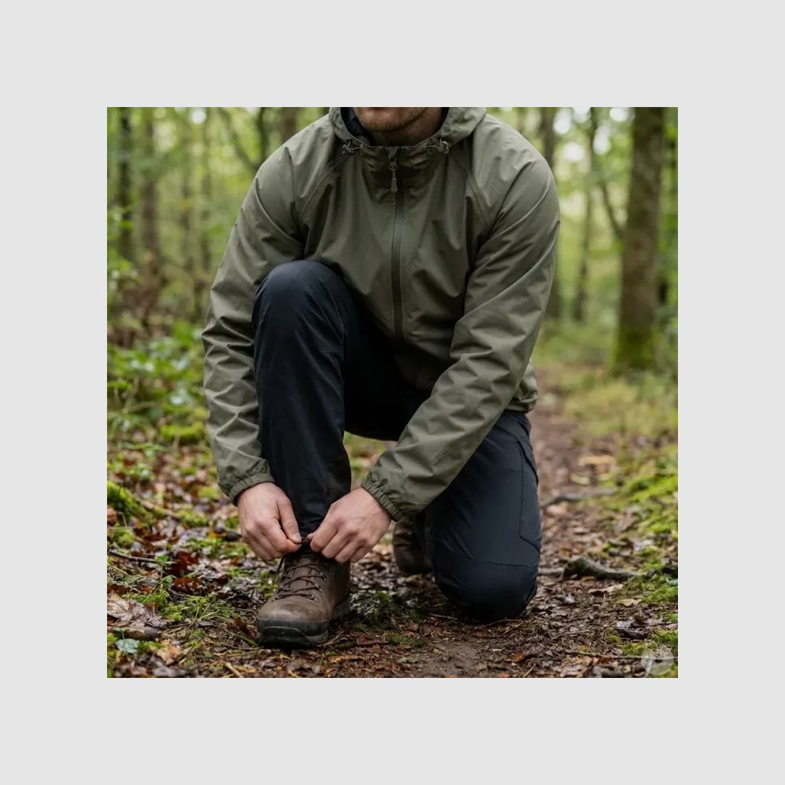 Veste courte Lightshell kaki imperméable, image 5 sur 16
