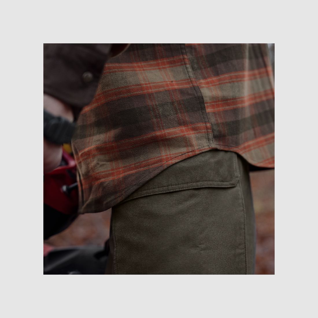 Camicia Härkila Aivak Autumn Orange Check, immagine 7 di 8