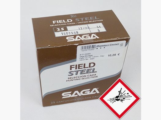 Saga Field Jagdpatrone 12/70 - 3,5mm - 32g - 16mm BK - Stahl