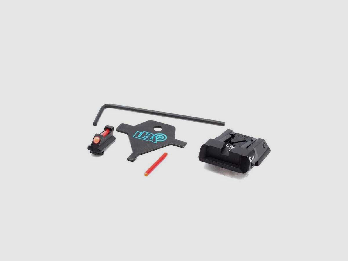 LPA SPS13WA6F Carry Sight Set for Walther PPQ Q5 Match with Fiber Optic Front, image 1 of 3
