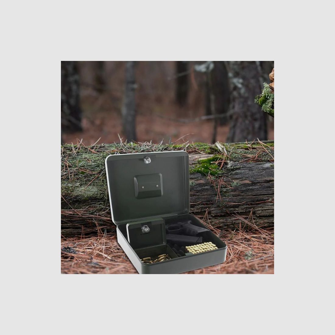 Rottner Pistolenkassette Gun Box Zylinderschloss grün, Bild 9 von 10