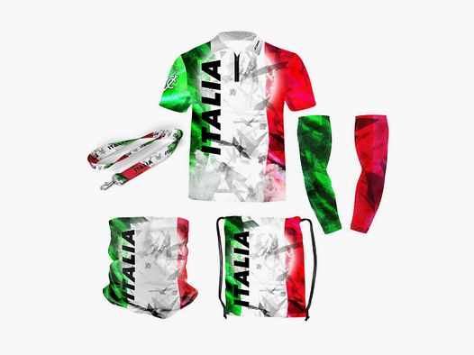 DED Sportswear Set IPSC Italien Thema, Größe: S, Benutzerdefinierter Name: Kein Name