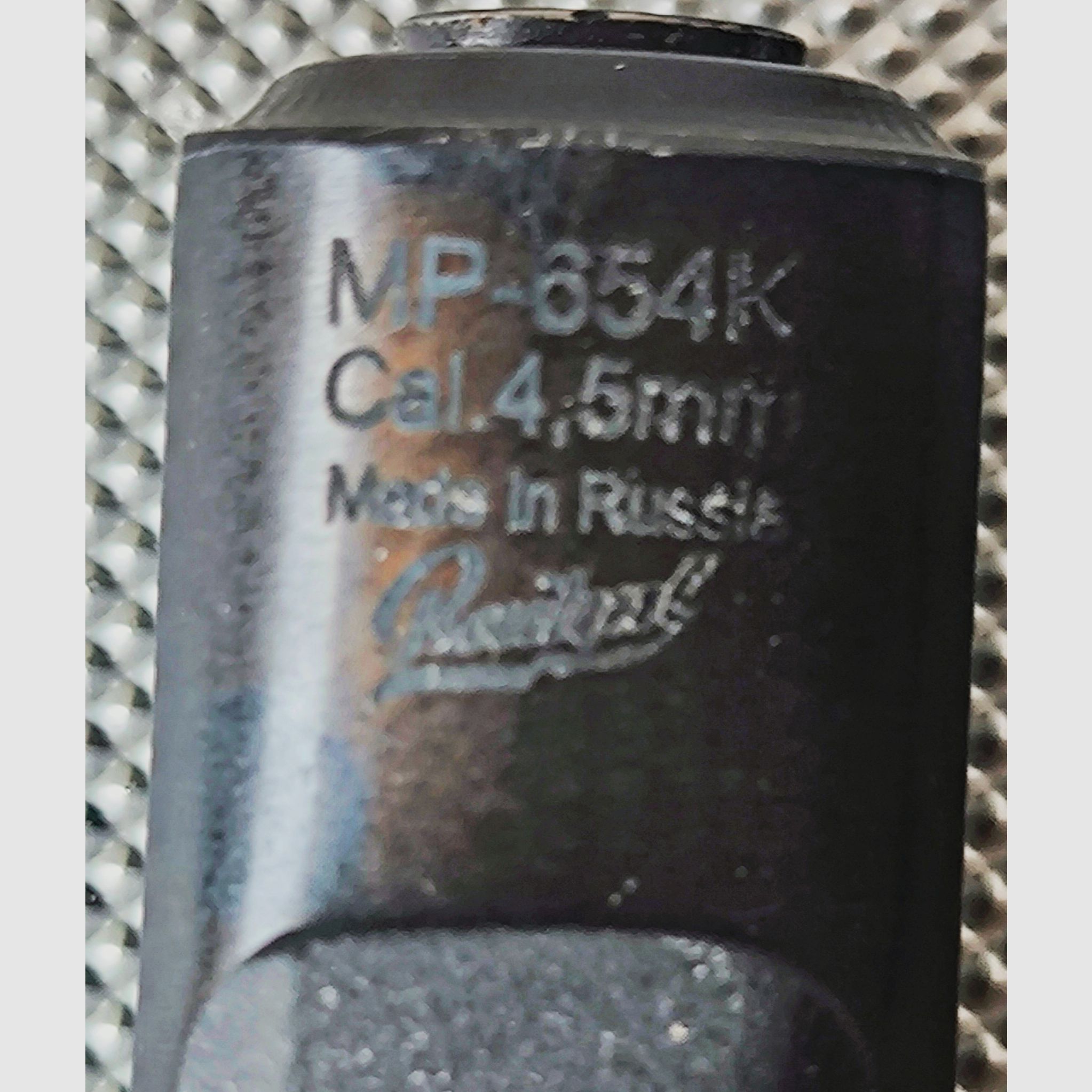 Baikal-Makarov MP-654K-Gen.8-T23, acciaio per armi interamente fresato vero & fondina MDI in vera pelle marrone più 1 confezione da 5 cartucce Co2 & 1 confezione di pallini in acciaio calibro 4,5mm, immagine 2 di 16