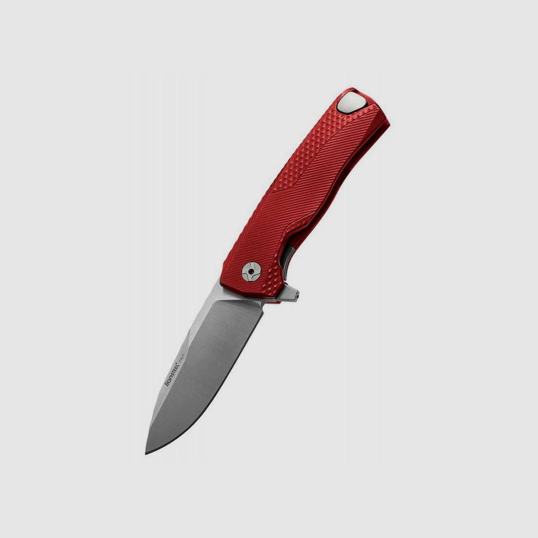 Lionsteel ROK Aluminium Taschenmesser, rot, satiniert