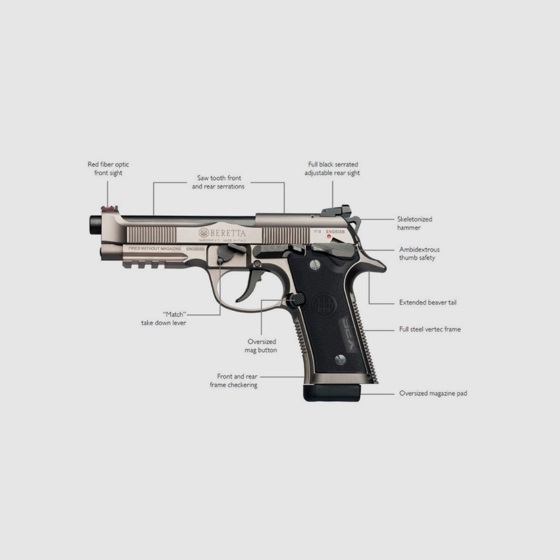 BERETTA PISTOLE 92X PERFORMANCE, Bild 5 von 5