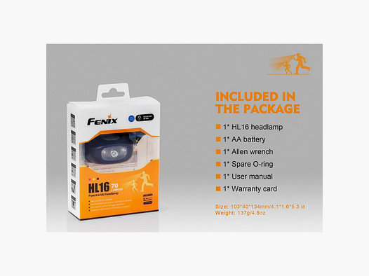 Fenix HL16 LED Stirnlampe Kopflampe