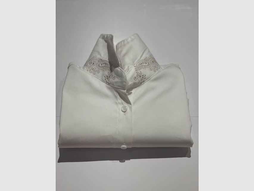 Blouse Wallmann avec broderie paisley en beige, image 1 sur 2