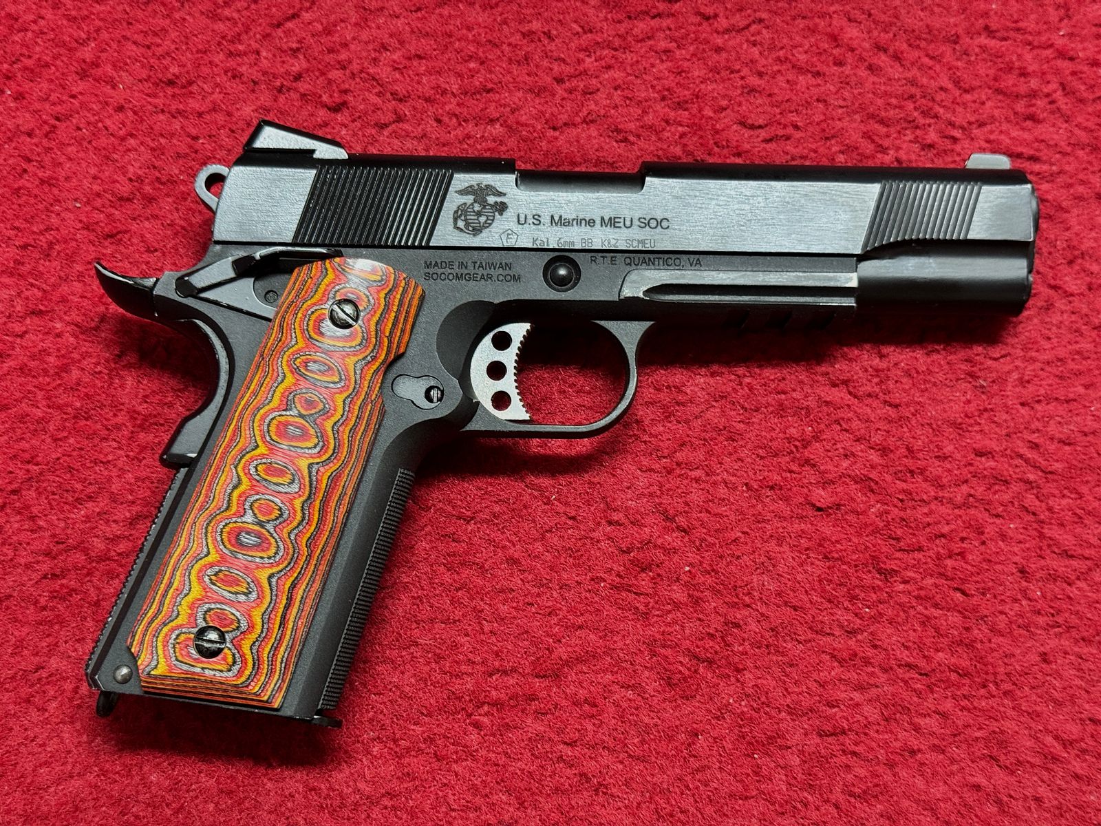 WE Socomgear US Marine MEU SOC 1911er GBB 6mm Airsoft mit Koffer GBB 