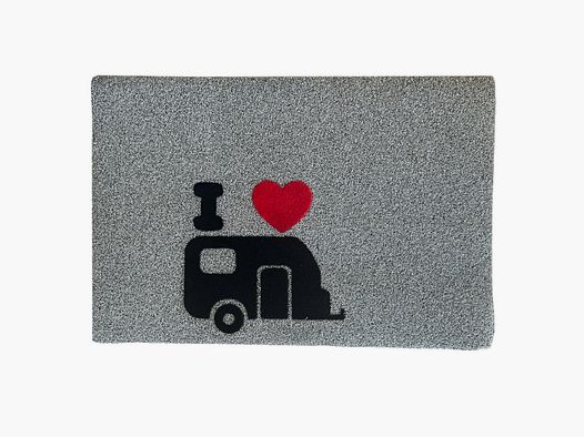 Doormat Green Flock "Grey", Caravan