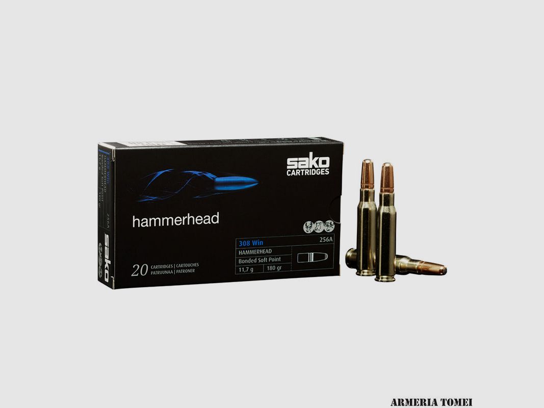 SAKO – 308 Win. HAMMERHEAD Bonded Soft Point 11,7g | 180gr -256A (20 pcs)