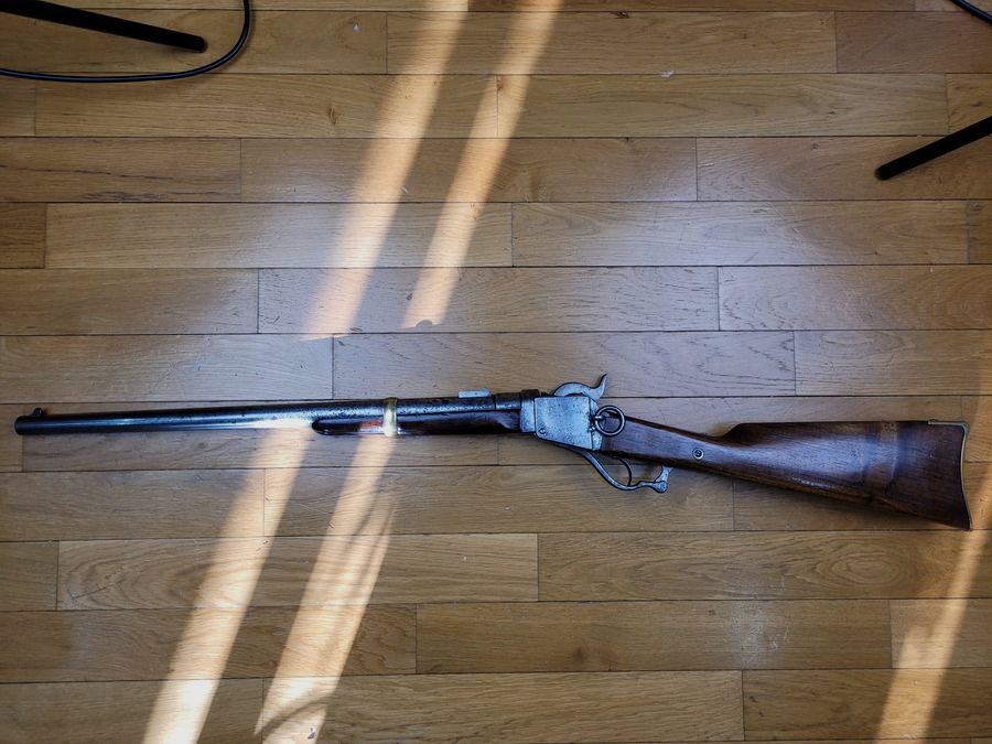 Bella e rara carabina Starr da cavalleria modello 1858 – Guerra Civile – 1° Arkansas – cal. 54 a blocco basculante – usata dalla Difesa Nazionale nel 1870 – E lo stampo è fornito con l'arma! TBE!, immagine 8 di 32