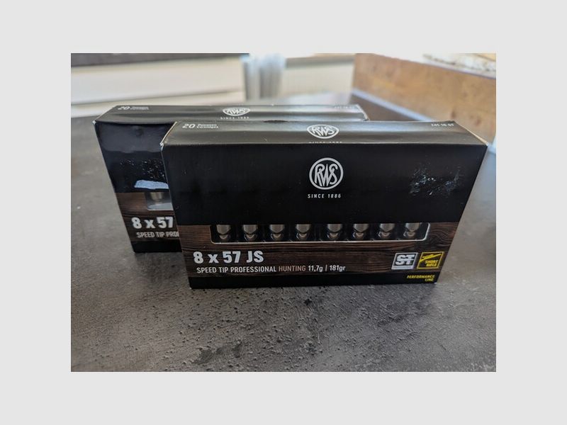 RWS Speed Tip Pro Short Rifle 8x57 IS 40 Schuss (2 volle Packungen)