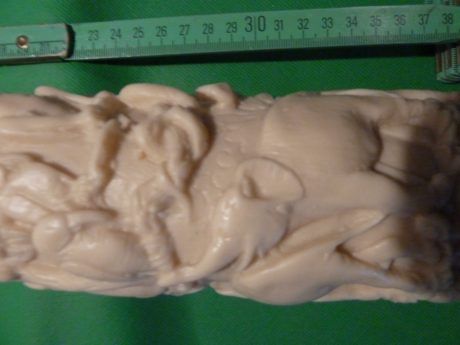 Carved elephant tusk made of resin