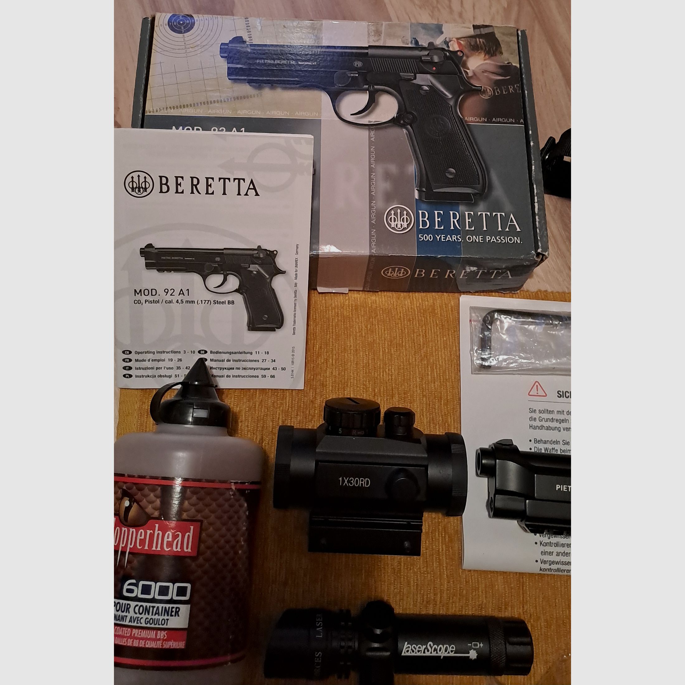 Beretta Mod. 92 A1, CO2, cal. 4,5mm (.177) automatica