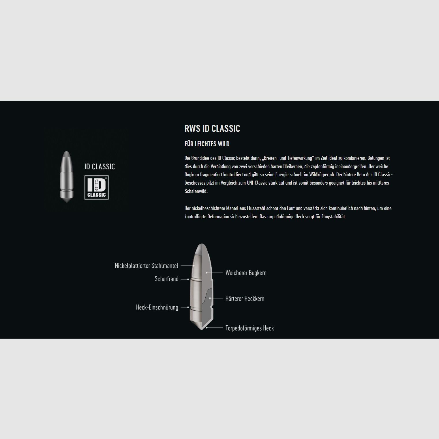 RWS cal. 7.. cartucce per carabina 7x64 ID Classic TM 20 pz. 11,5 g/178 grs, immagine 2 di 2
