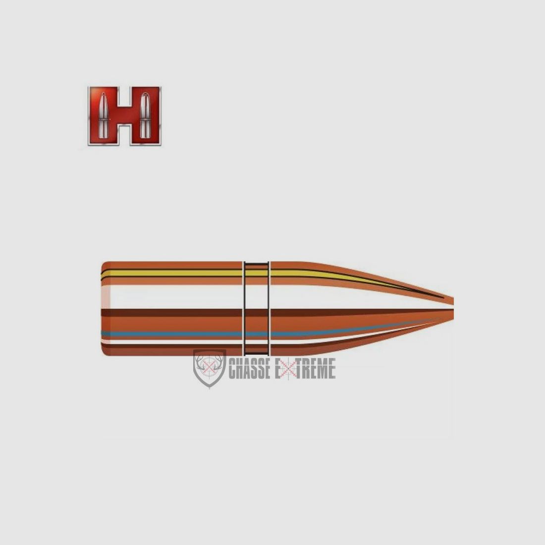 50 Geschosse HORNADY 22 Kal. 224 Gmx 55Gr