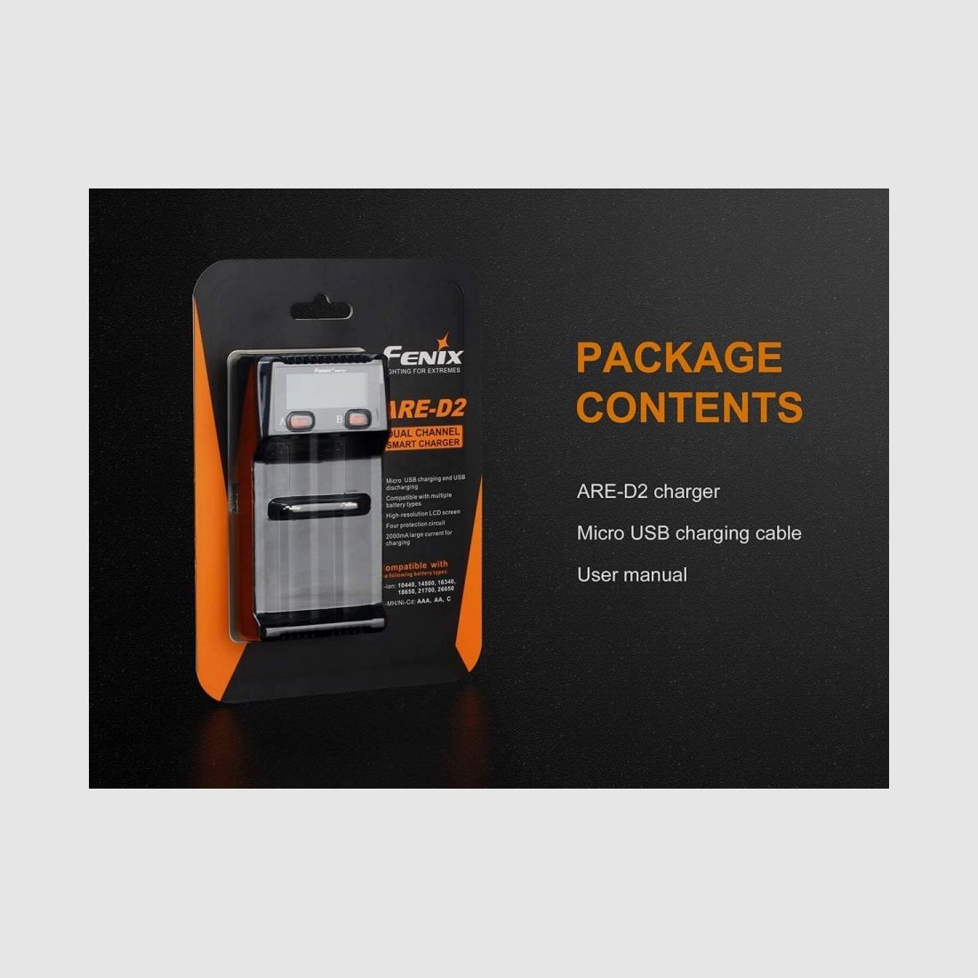 Fenix - Chargeur de batterie ARE-D2 avec double compartiment, image 5 sur 7