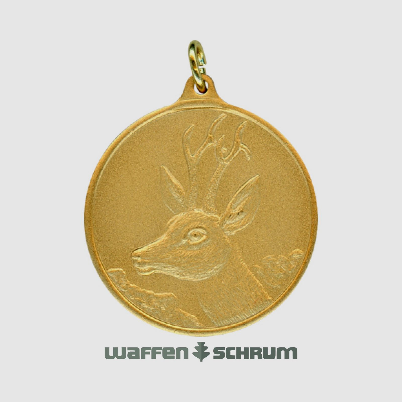 Steinhauer&Lück Jagdmedaille Bock 40mm vergoldet m. Öse u. Ring