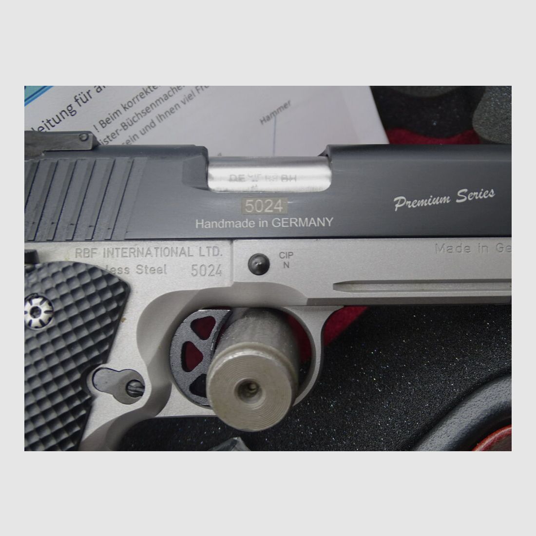 RBF 1911 Match King MK II Series Handmade in Germany 6" Kaliber .45 Auto 1911 Match King MK II Premium Series LP 3240 Euro
