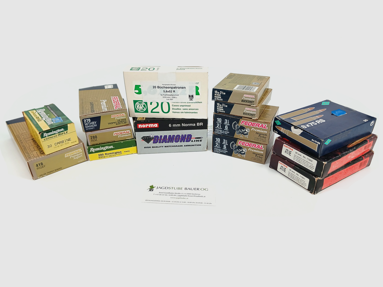 Stocks restants de diverses munitions