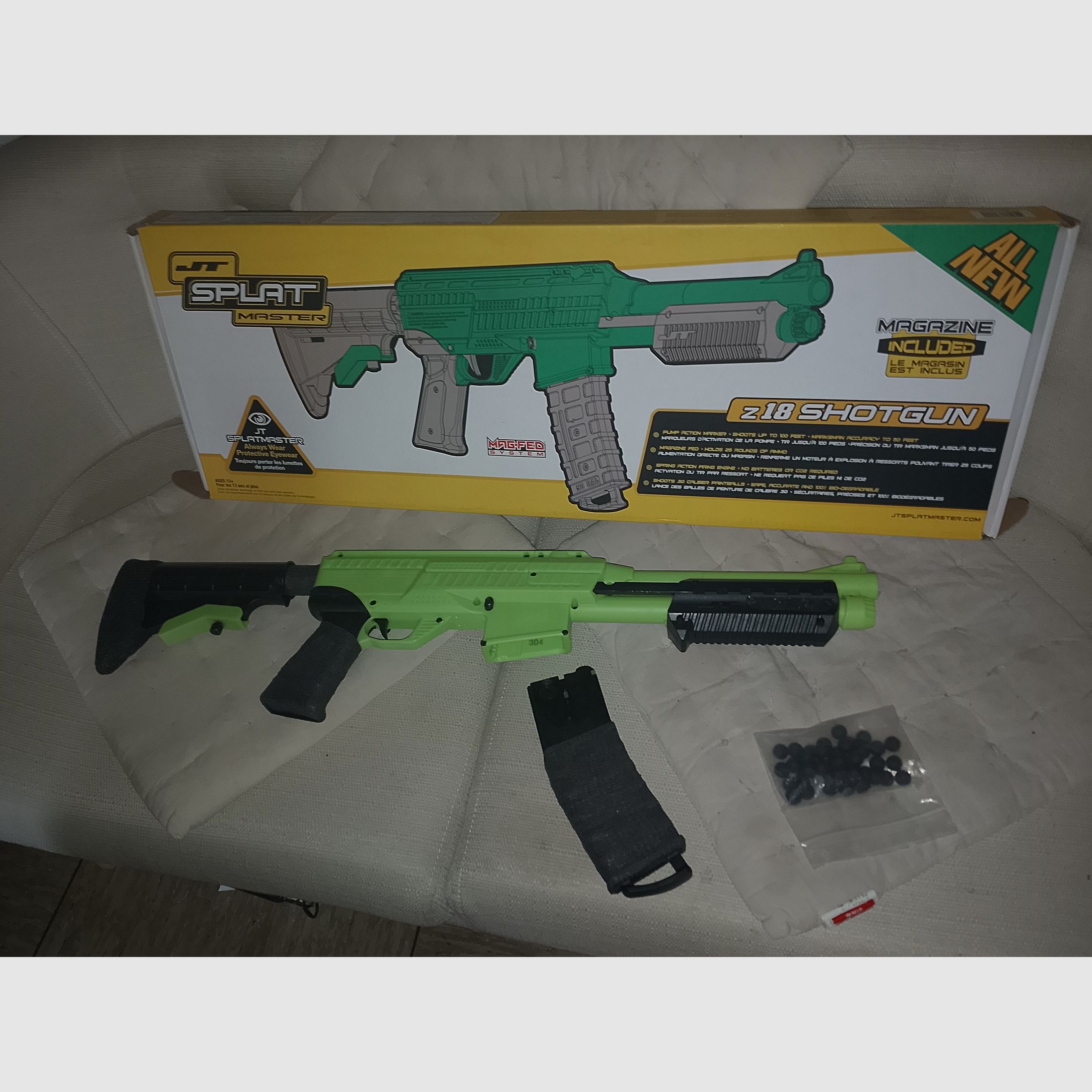 Feder pressure marker paintball caliber .50 shotgun kids junior weapon rubber balls gun