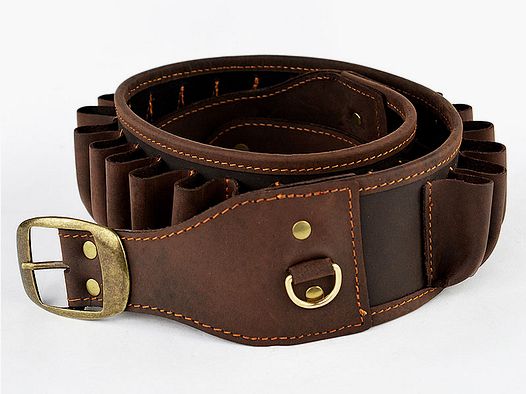 Shotgun cartridge belt buffalo leather