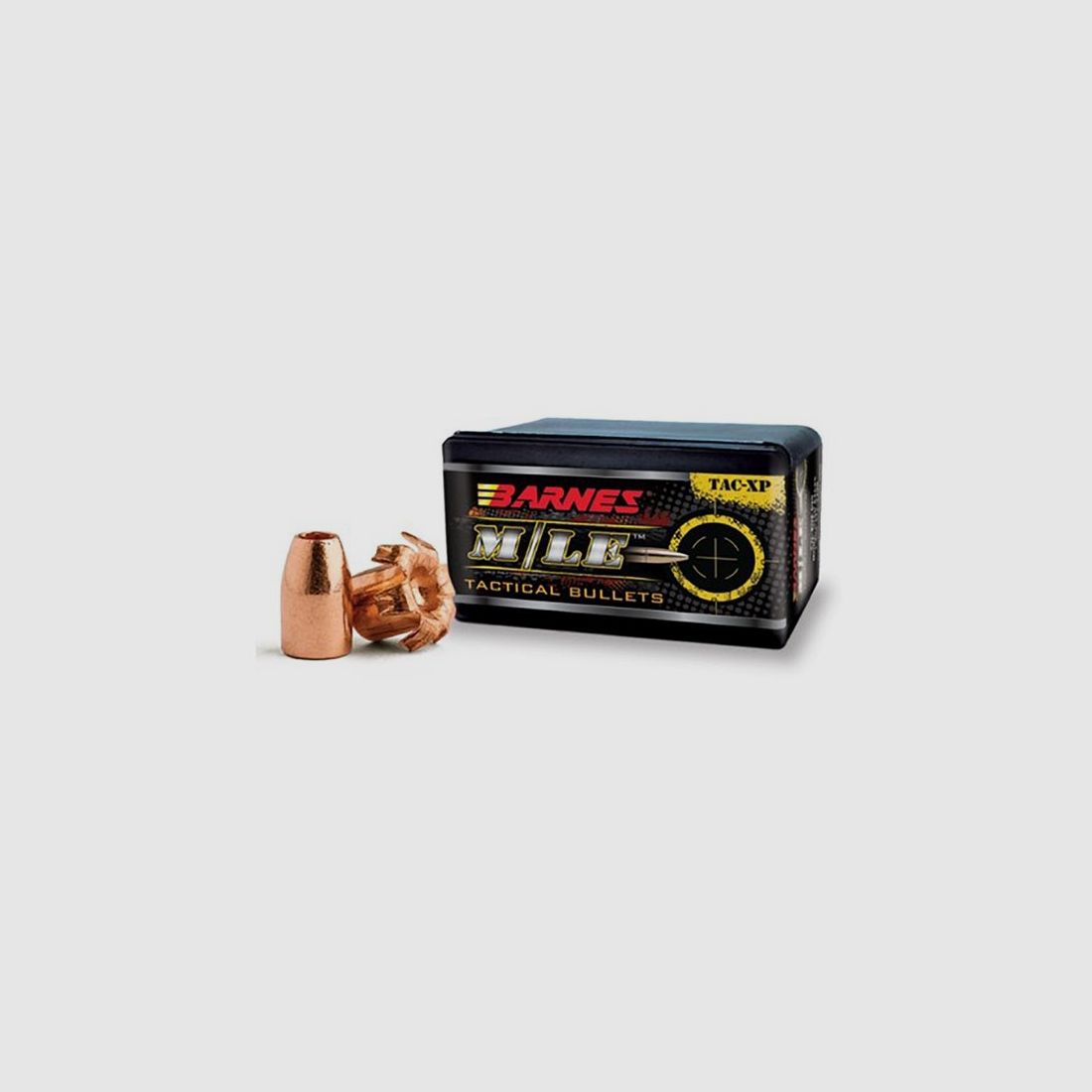 BARNES BULLETS TAC-X (.451) HOLLOW POINT HANDGUN BARNES BULLETS TAC-XP 45 CAL (0.451″) SOLID COPPER HP FB 160GR 40/BX