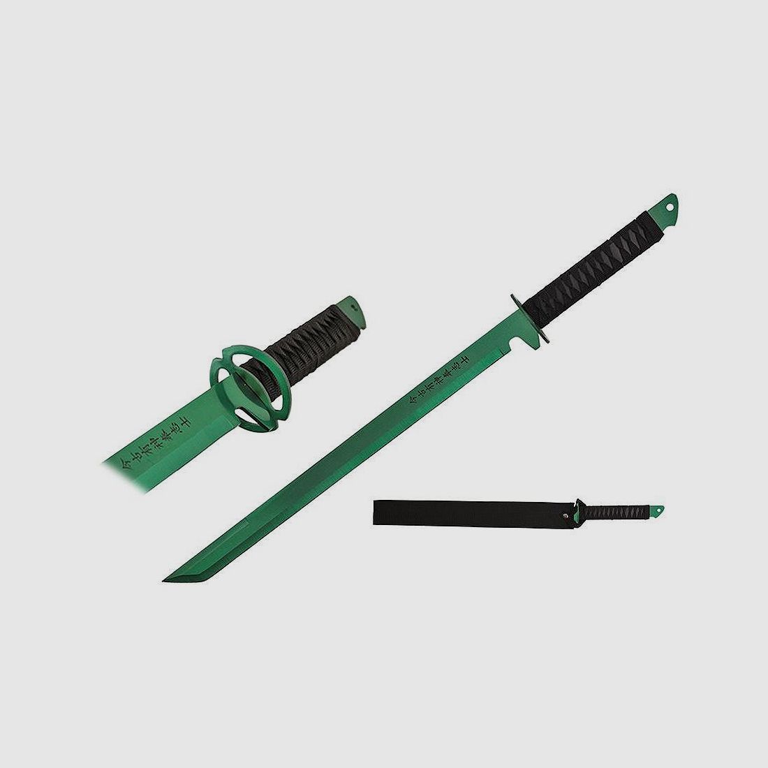 Ninja Schwert Technicolor mit grüner Klinge