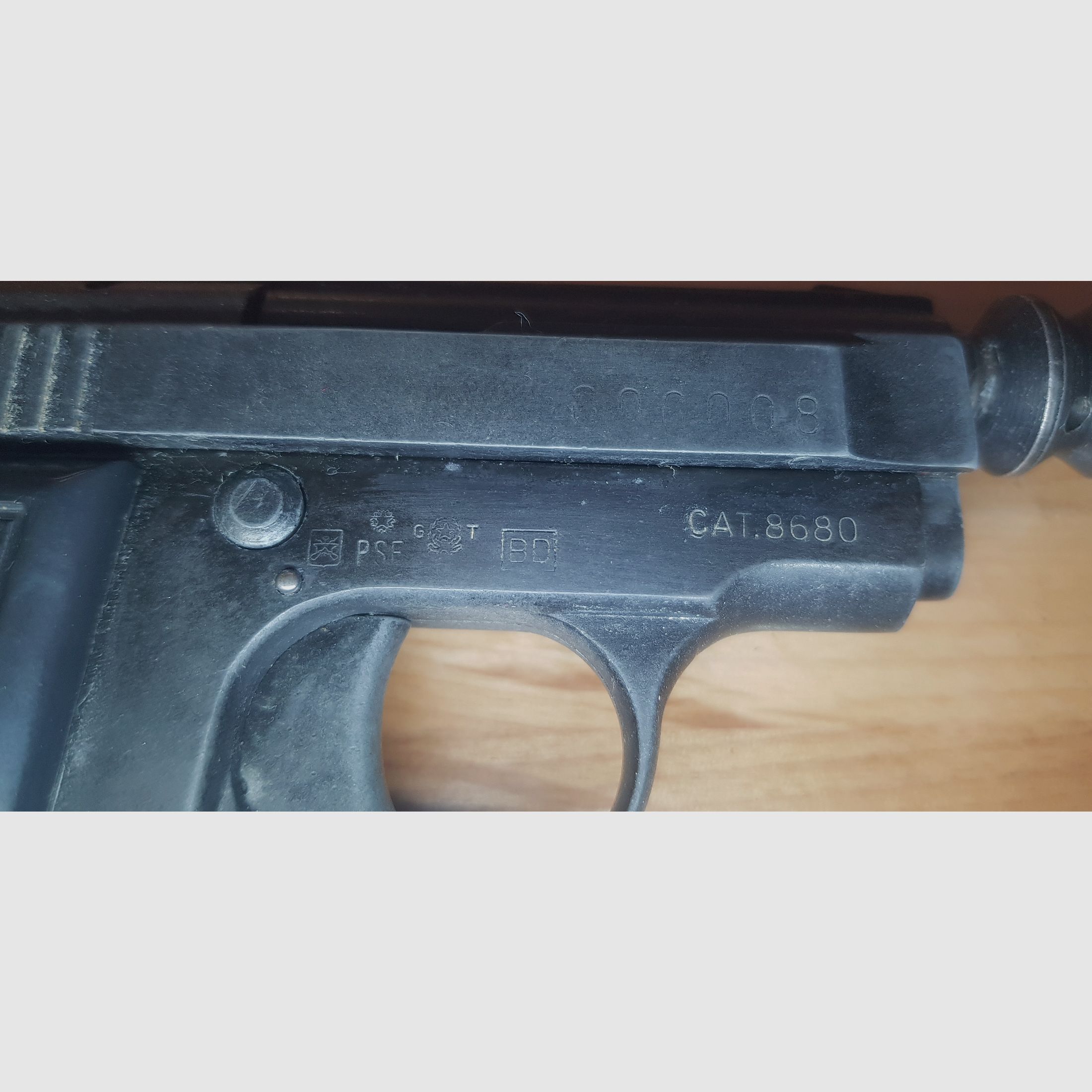 Sammler seltene Schreckschuss Pistole Bruni ME .315 Auto L ähnlich Modell Mini im  Cal. .315 mm K keine Mauser ! PTB 642