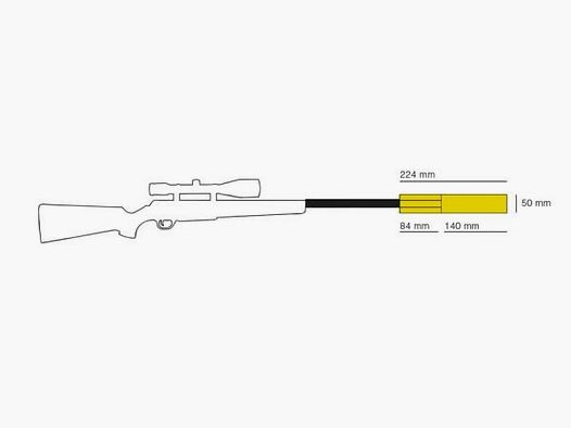 HAUSKEN Schalldämpfer f. EWB-Waffen Jakt JD224 XTRM MKII -Teleskop .30/7,62 Gewinde 18x1 (34+ dB)