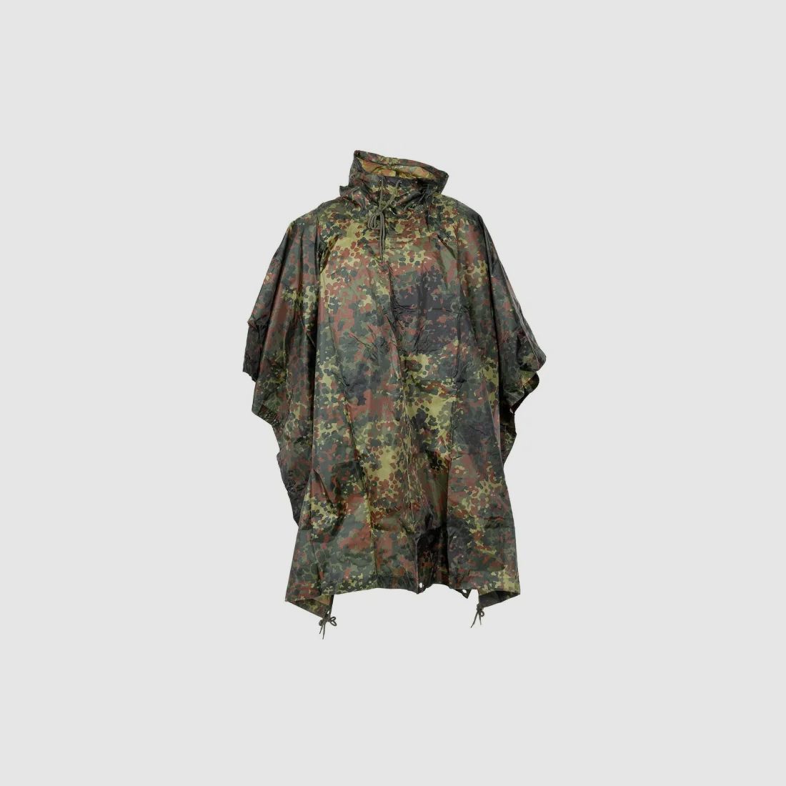 Poncho ligero de lluvia (300g), camuflaje BW, tejido rip-stop, talla única (223x144cm)